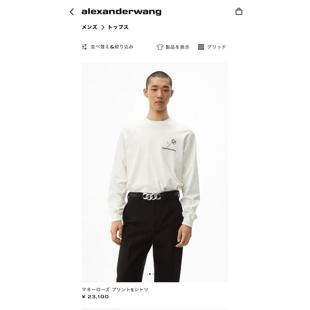 Alexander Wang(アレキサンダーワン)のAlexander Wang マネーローズ プリントtシャツ 希少サイズ メンズのトップス(Tシャツ/カットソー(七分/長袖))の商品写真