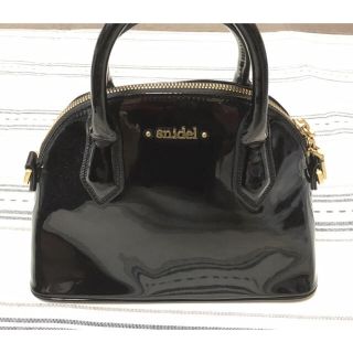 スナイデル(SNIDEL)のsnidel エナメル♡黒バッグ(ショルダーバッグ)