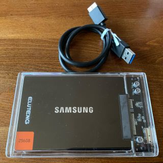 サムスン(SAMSUNG)のSSD 256GB 830series  USB3.0（ケーブル、透明ケース付）(PC周辺機器)