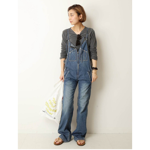 75%OFF!】 ジョンブル フレンチサロペット シャンブレー