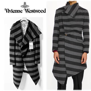 ヴィヴィアンウエストウッド(Vivienne Westwood)の《ヴィヴィアンウエストウッド》新品 ビッグカラー ドレープウールコート XL (チェスターコート)