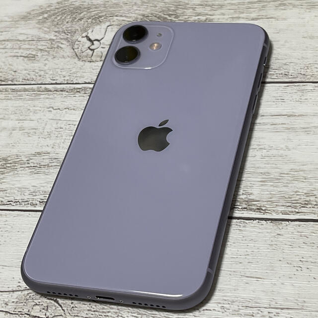 正規品! 11 【しゃぼん玉】iPhone - Apple パープル SIMフリー 128GB