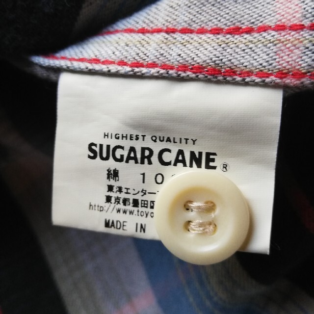 Sugar Cane(シュガーケーン)のSUGARCANE/チェックワークシャツ/美USED/日本製　二本針巻縫 メンズのトップス(シャツ)の商品写真