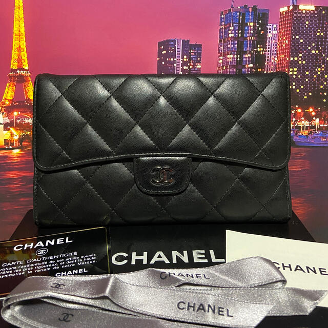 専用シャネル　【正規品】美品　長財布　3つ折　マトラッセCHANEL