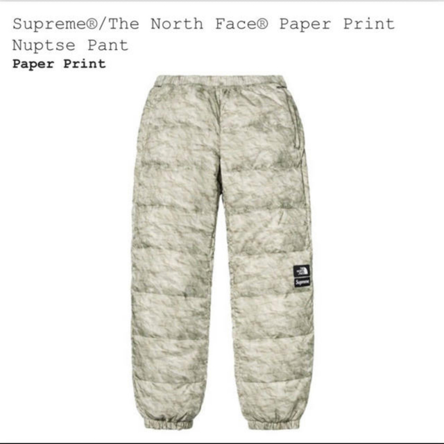 Supreme Paper Print Nuptse PantPaperPrintSIZE