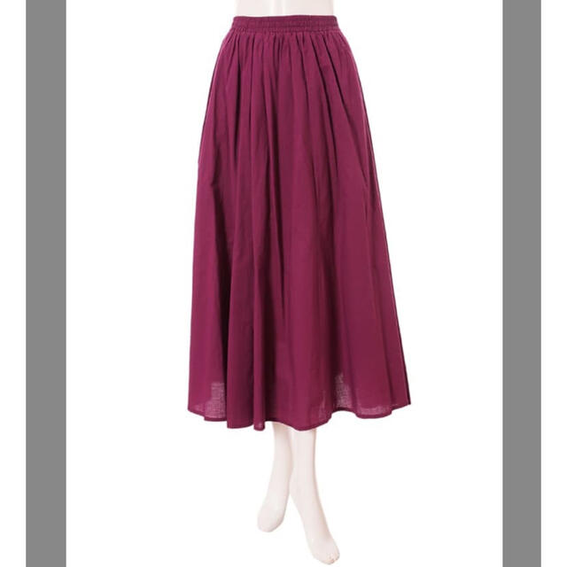 fifth(フィフス)のシャーリングロングスカート パープル レディースのスカート(ロングスカート)の商品写真