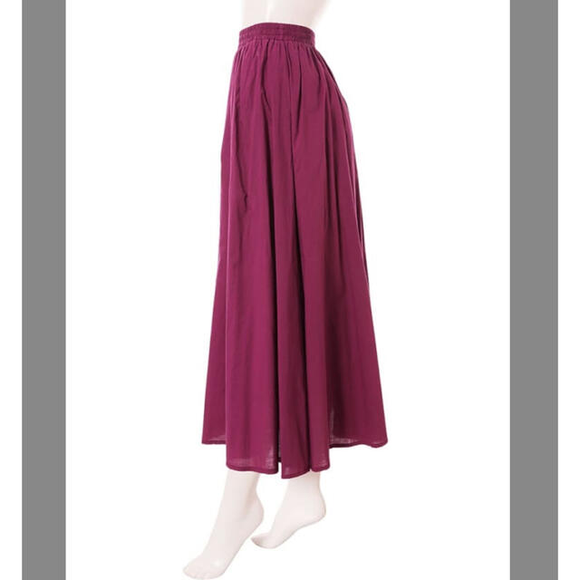 fifth(フィフス)のシャーリングロングスカート パープル レディースのスカート(ロングスカート)の商品写真