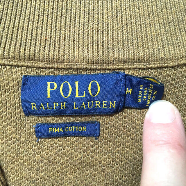 POLO RALPH LAUREN(ポロラルフローレン)の激レア 90s ラルフローレン ニット ハーフジップ ビックシルエット刺繍ロゴ メンズのトップス(ニット/セーター)の商品写真