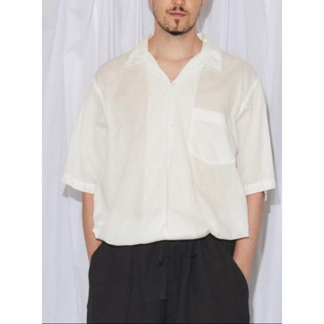 comoli オープンカラーベタシャンシャツ  白　size2