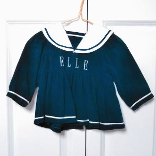 エル(ELLE)の【80】ネイビー コーデュロイ ワンピース(ワンピース)