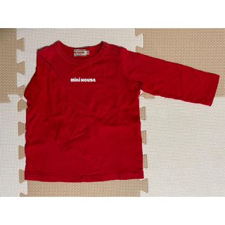 ミキハウス(mikihouse)のミキハウス miki house 80cm 赤 ロンT 長袖 Tシャツ 定番(シャツ/カットソー)