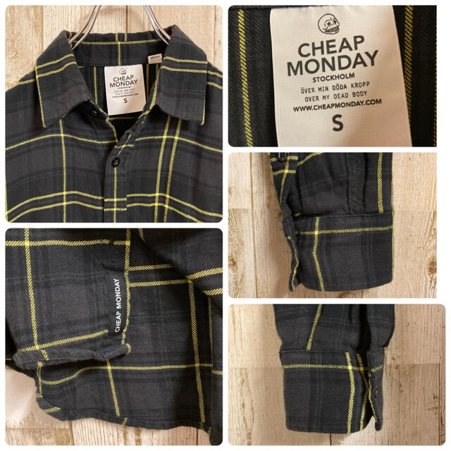 CHEAP MONDAY(チープマンデー)の【最終値下げ】チープマンデー ゆるだぼ ロング丈 チェックシャツ メンズのトップス(シャツ)の商品写真