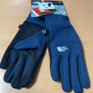 ザノースフェイス(THE NORTH FACE)の【新品】ノースフェイス  イーチップ グローブ 紺 Mサイズ(手袋)