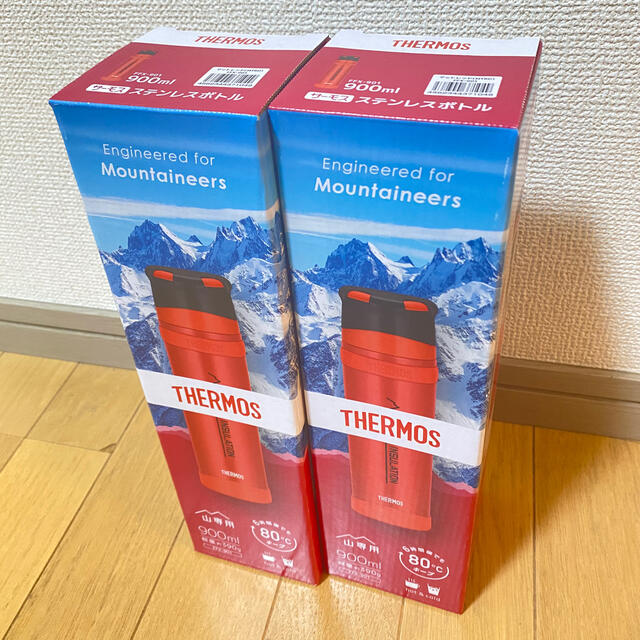 【新品】THERMOS 山専ステンレスボトル　レッド　2本セットのサムネイル