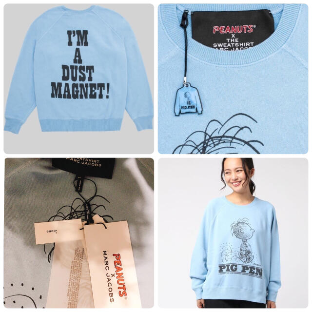 MARC JACOBS(マークジェイコブス)のマークジェイコブス　ピーナッツ　スウェット　ブルー　ピッグペン　pigpen レディースのトップス(トレーナー/スウェット)の商品写真