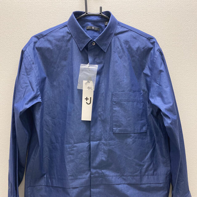 スーピマコットン　オーバーサイズシャツ　Blue M  UNIQLO +J