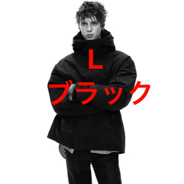 UNIQLO × ジルサンダー　ハイブリッドダウン　オーバーサイズパーカ　黒　Lメンズ