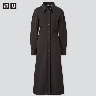 ユニクロ(UNIQLO)のUNIQLOU ロングシャツワンピース(ロングワンピース/マキシワンピース)