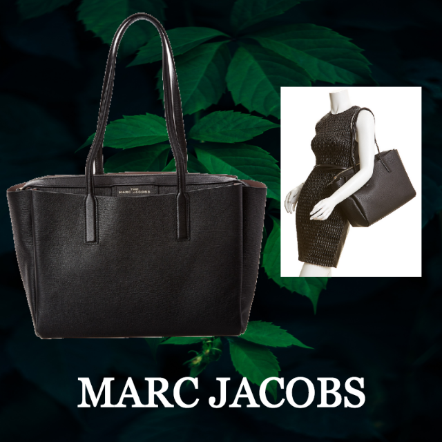 ★SALE☆【MARC JACOBS】ロゴ入りシンプル　レザートートバック