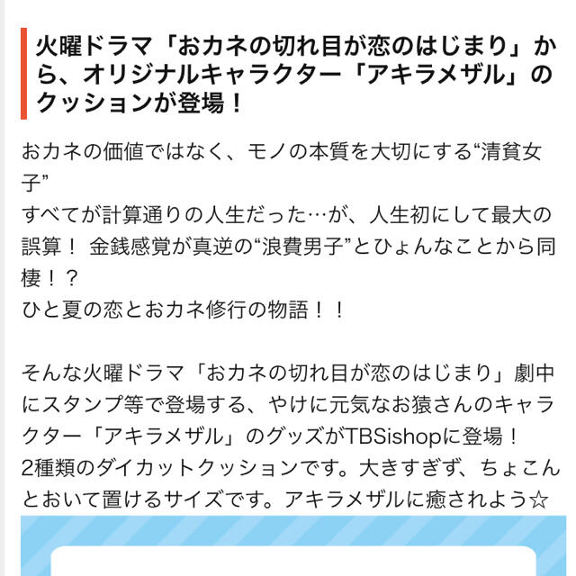 カネ恋　アキラメザル　クッション エンタメ/ホビーのおもちゃ/ぬいぐるみ(キャラクターグッズ)の商品写真