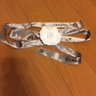 シャネル(CHANEL)のシャネル カメリア付きリボン(各種パーツ)