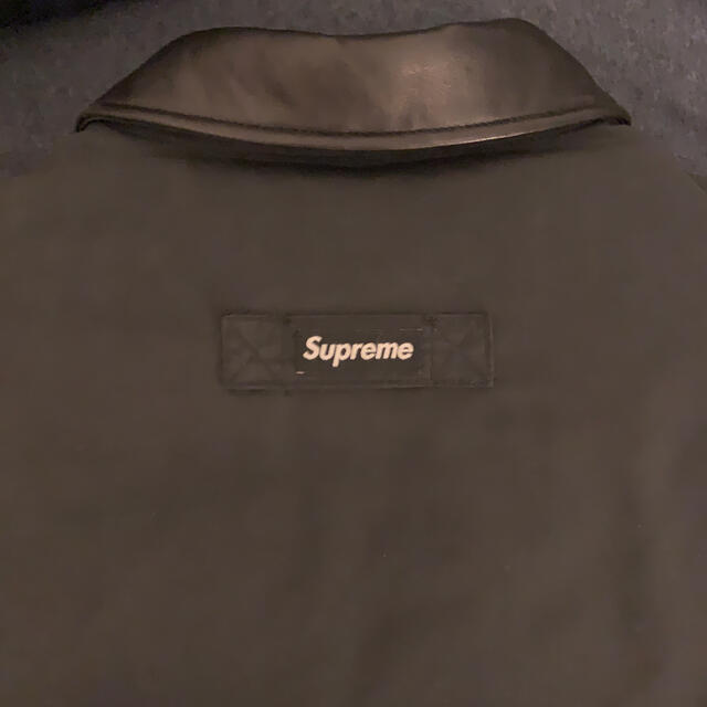 Supreme Leather Collar Puffy Jacket Down | sweatreno.com