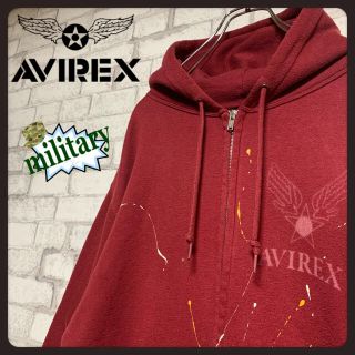 アヴィレックス(AVIREX)の【レア】AVIREX アヴィレックス/パーカー ジップアップ ミリタリー (パーカー)