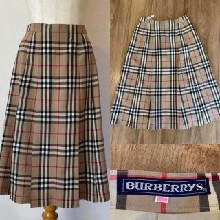 バーバリー(BURBERRY)のBURBERRY バーバリー　ノバチェック　プリーツスカート　ロング　11号(ロングスカート)