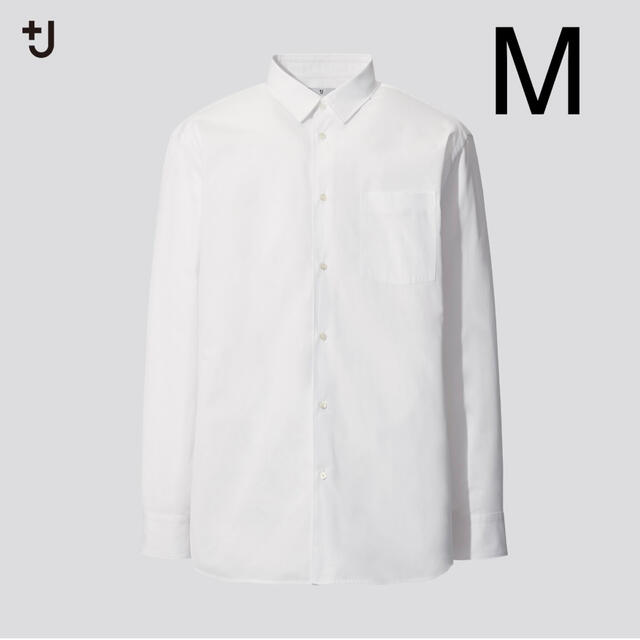 プラスJ★ スーピマコットンレギュラーフィット シャツ（長袖）白