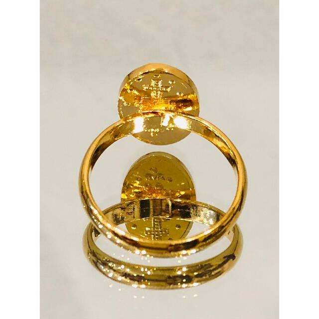 奇跡のメダイユ メダイ リング(不思議のメダイ指輪) ゴールドブルー レディースのアクセサリー(リング(指輪))の商品写真