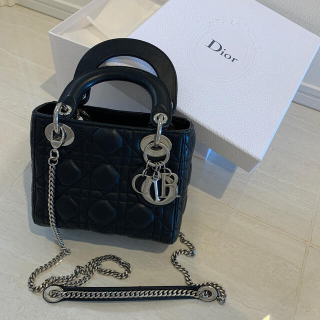 専用　Dior レディディオールミニ シルバーチェーン