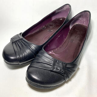 クラークス(Clarks)のClarks クラークス　パンプス　ブラックレザー　ローヒール　23cm(ハイヒール/パンプス)