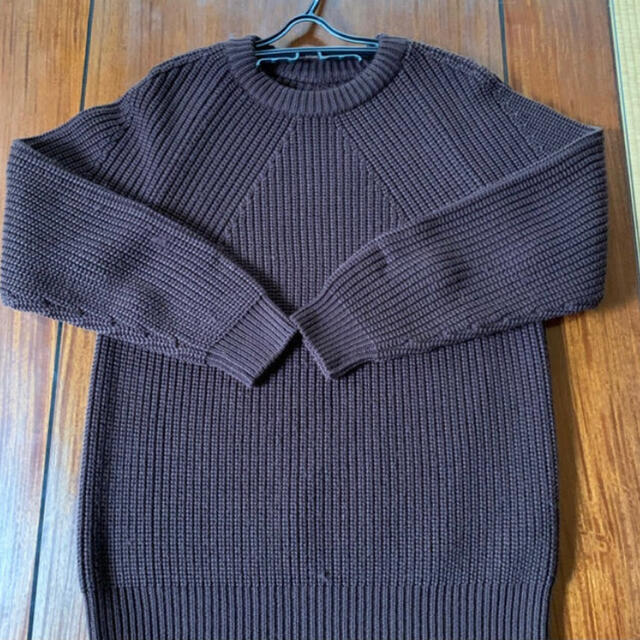 BATONER SIGNATURE CREW NECK ブラウン 1 美品 メンズのトップス(ニット/セーター)の商品写真