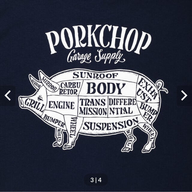 ポークチョップ PORKCHOP ロングスリーブティーシャツ ホワイト XL