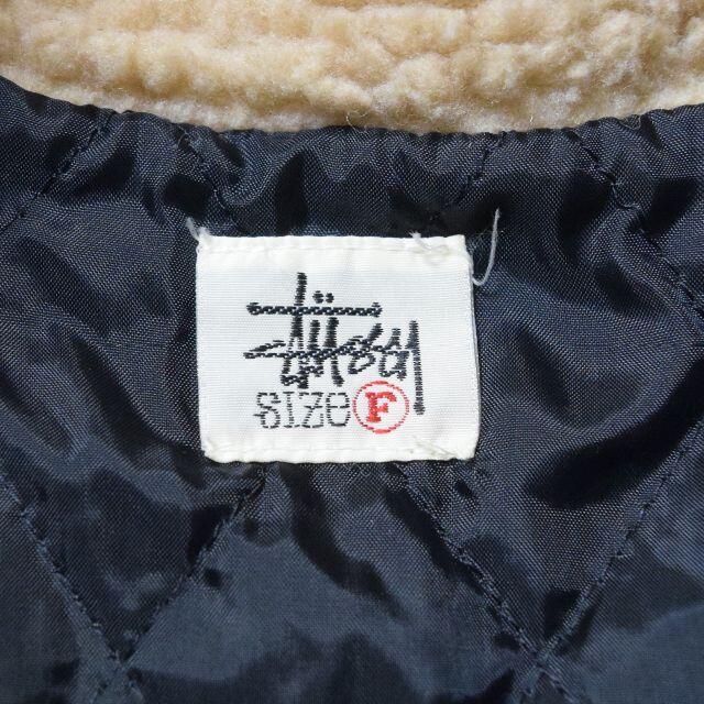 STUSSY(ステューシー)の《ステューシー》希少ボアジャケット　ビッグサイズ　ブラウン系　ビッグロゴ メンズのジャケット/アウター(ブルゾン)の商品写真