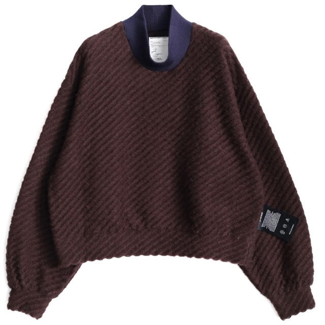 TWILL SHAGGY HIGH NECK PULL OVER