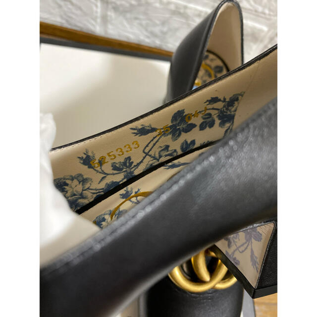 買取 価格 GUCCIビットパンプススクエアパンプス花柄 ハイヒール