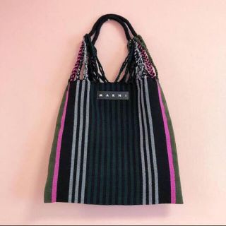 マルニ(Marni)のマルニ　ハンモックバッグ　グリーン　marni フラワーカフェ(トートバッグ)