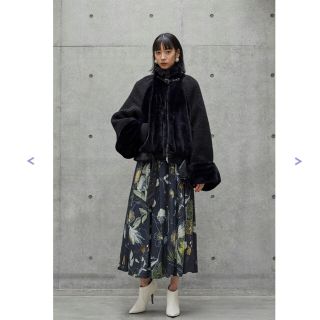 超美品 Bellevintageレザーベルトボリュームボアジャケット