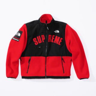 シュプリーム(Supreme)のsupreme TNF Denali Fleece Jacket 赤Lサイズ(ブルゾン)