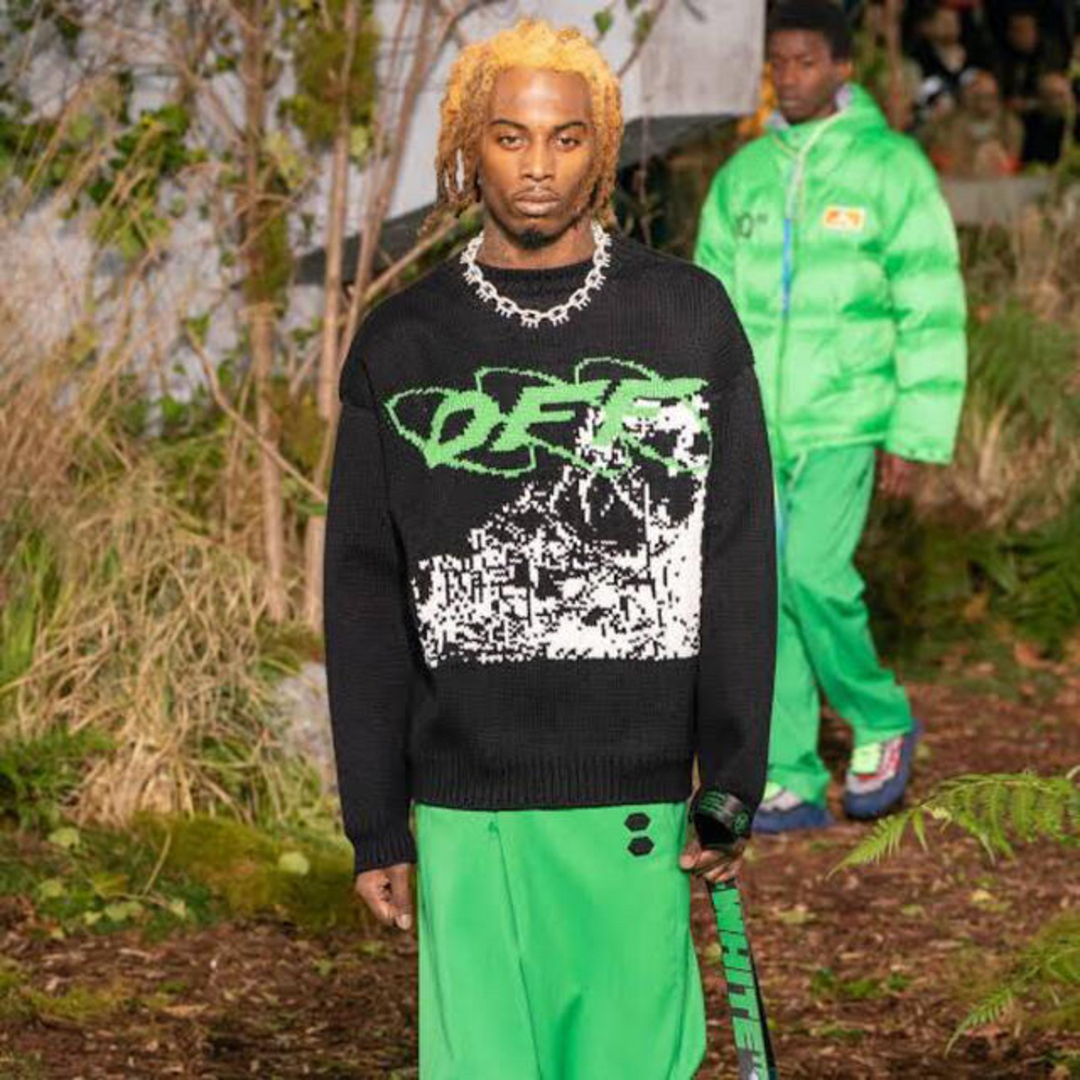 Off-White - off white ruined factory ジャガードセーターの Off-White - off white ruined factory ジャガードセーターの