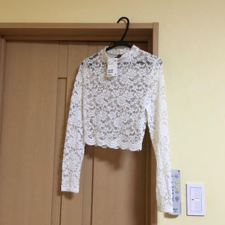 エイチアンドエム(H&M)のH&M レース トップス(Tシャツ(長袖/七分))