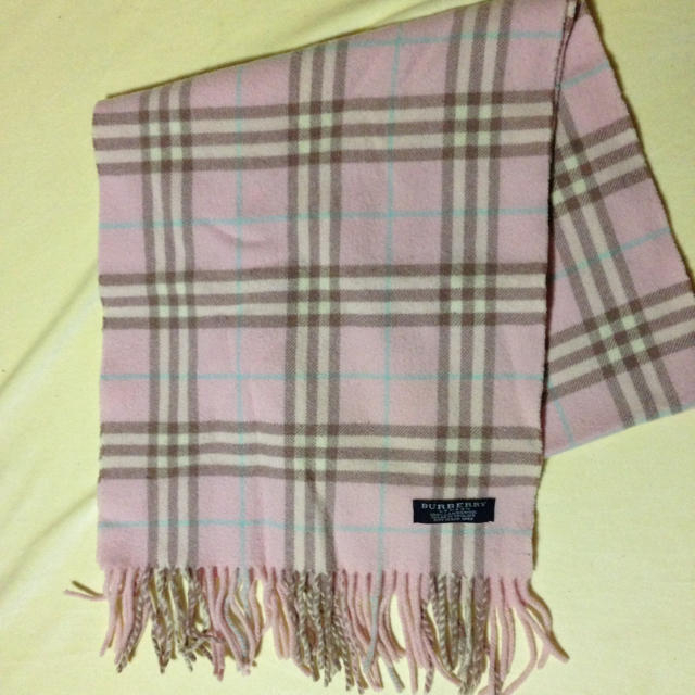 BURBERRY(バーバリー)のバーバリー チェック柄マフラー ピンク レディースのファッション小物(マフラー/ショール)の商品写真