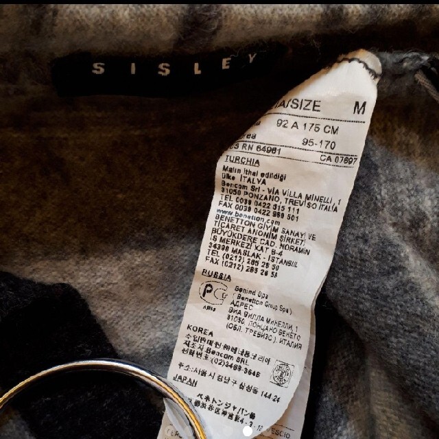Sisley(シスレー)のSISLEY ベネトンジャパン　マルチボーダー　ラムウール　フードニットセーター メンズのトップス(ニット/セーター)の商品写真