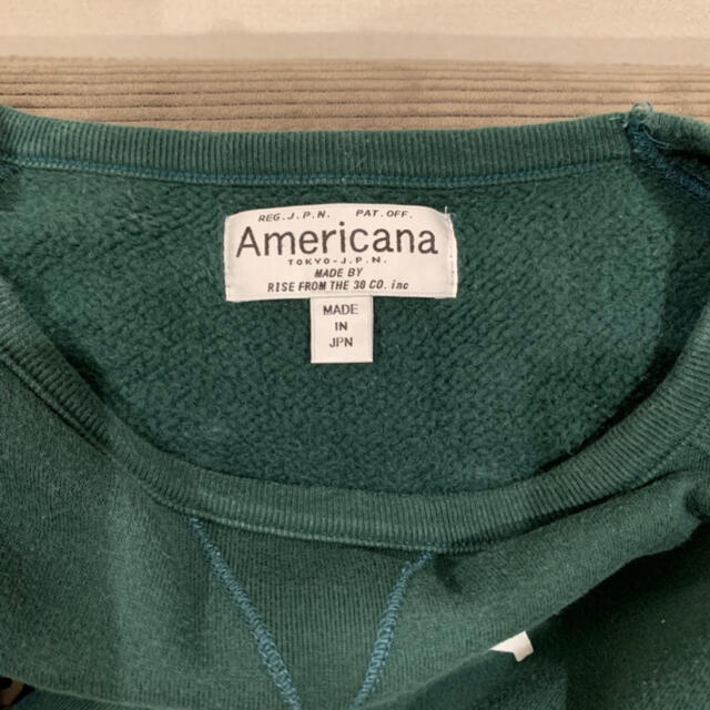 AMERICANA(アメリカーナ)のamericana アメリカーナ ロゴ スウェット グリーン レディースのトップス(トレーナー/スウェット)の商品写真