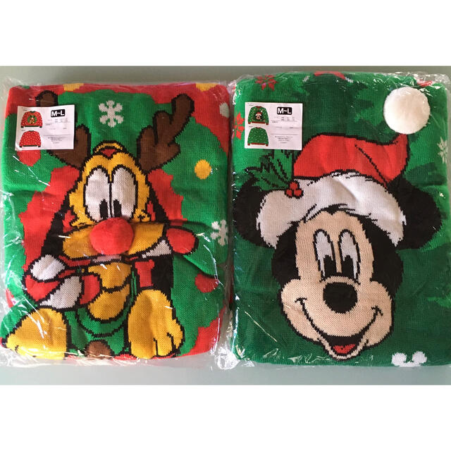 ディズニー　クリスマス　ミッキー　プルート　セーター　ニット　Xmas 新品