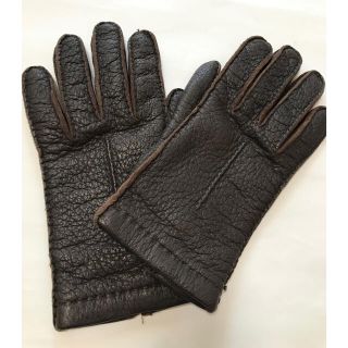 バーニーズニューヨーク(BARNEYS NEW YORK)のイタリア製　名門Gloves ペッカリー　カシミヤ　グローブ　手袋(手袋)