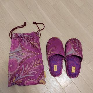 エトロ(ETRO)の新品 未使用 ETRO スリッパ 保存袋付き エトロ 旅行 ルームシューズ(その他)