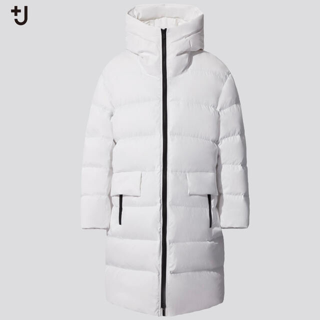 +J UNIQLO × ジルサンダー ロングダウンコート【白】 買い誠実 メンズ