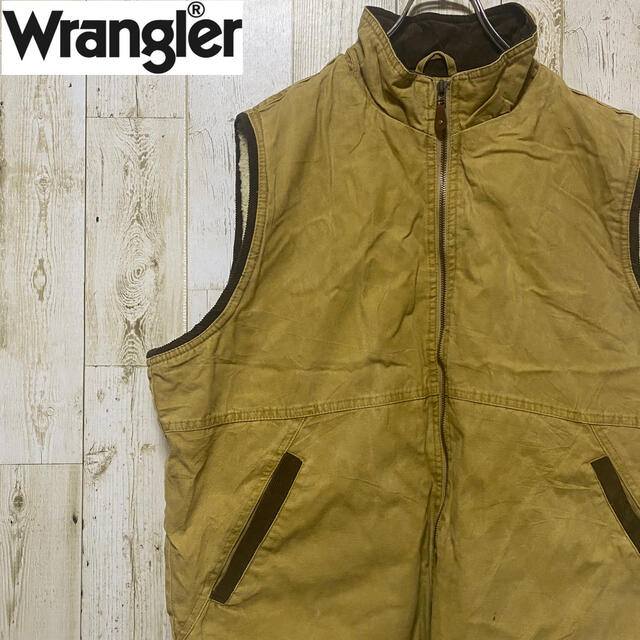 Wrangler(ラングラー)の【超激レア】ラングラー  Wrangler ☆ボアベスト ベロア ブルゾン  L メンズのトップス(ベスト)の商品写真